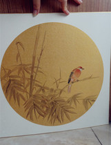 Chinese Painting Professional Supplies Gold Diving hard card blank slapped face (50cm x 50cm) gold foil gold card 