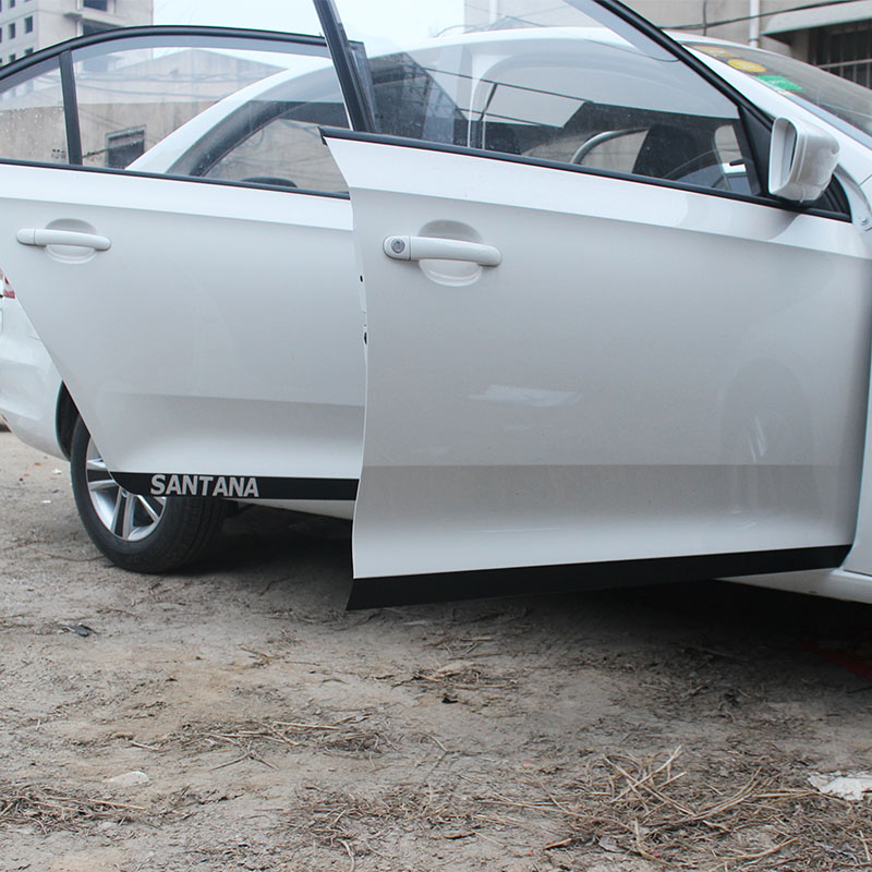 Foss Santana special carbon fiber door edge sticker decoration body black carbon fiber pull flower sticker modification