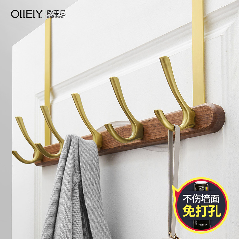 Behind the door hook free punching on the wall bedroom door hanger wall hanging rack clothes coat hook creative