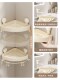 Cream White Suction Cup Storage Rack Bathroom Triangle Rack No-Drill Toilet Washbasin Wall Corner Wall-Mounted Storage