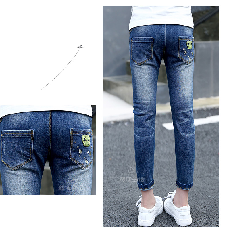 Pantalon fille 6302KZ038 en toile - Ref 2065205 Image 32