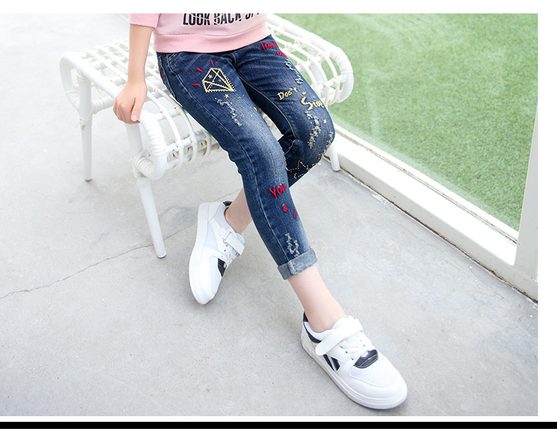 Pantalon fille 6355KZ248 en toile - Ref 2065207 Image 34