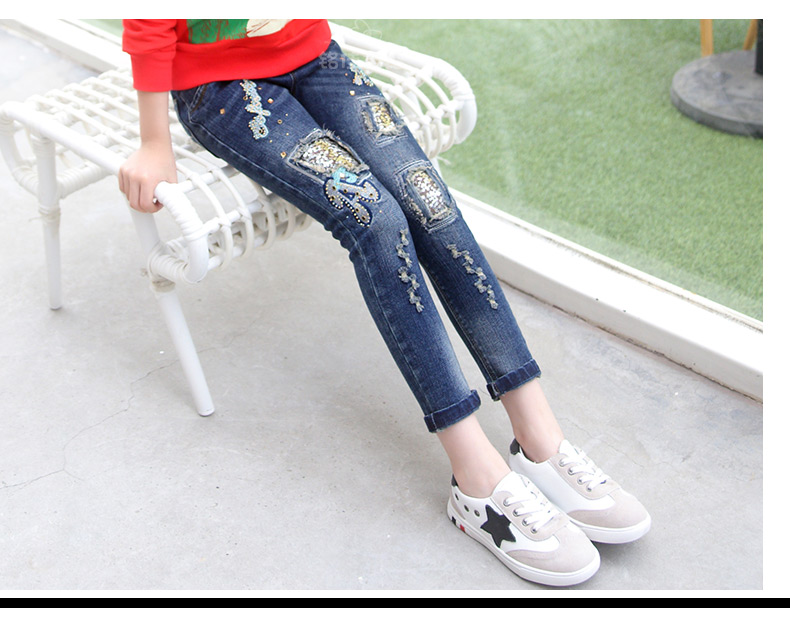Pantalon fille 6355KZ237 en toile - Ref 2065201 Image 34