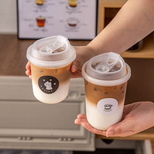 Одноразовая кофейная пластиковая чайная чашка для домашнего использования