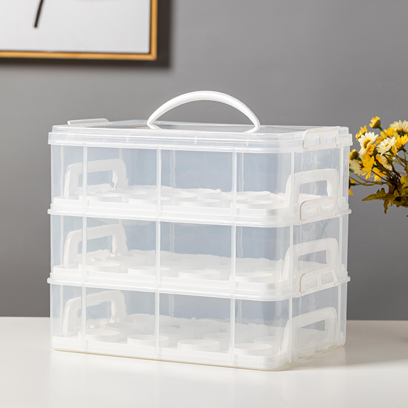 Cupcake packaging box Cupcake packaging box Baking circulation commercial transparent two-layer three-layer