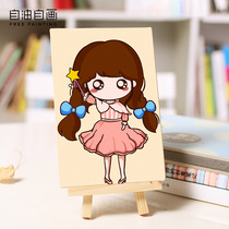 Self Oil Self Painting Digital Oil Painting DIY Hand Painting Living Room Bedroom Kids Anime Cartoon Hand Decorative Painting Violet