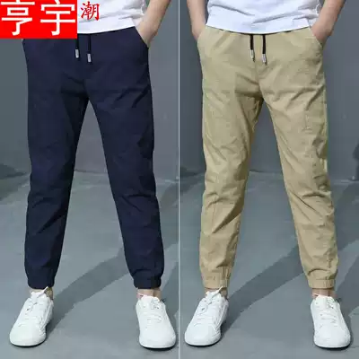 ~ Children's sanitary pants for boys to wear spring and autumn thin cotton single small boy casual sports outer pants