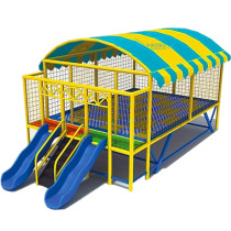 Kindergarten trampoline outdoor large trampoline square Spring Bungee Bed Children Outdoor playground play equipment