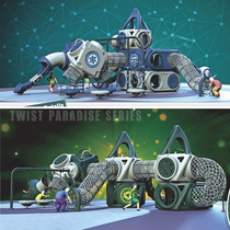 Kindergarten outdoor climbing frame large slide combination childrens amusement equipment Community square outdoor plastic toys