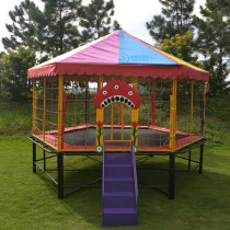 Kindergarten trampoline large outdoor trampoline park bungee spring bed Children jumping bed Children sticky music trampoline