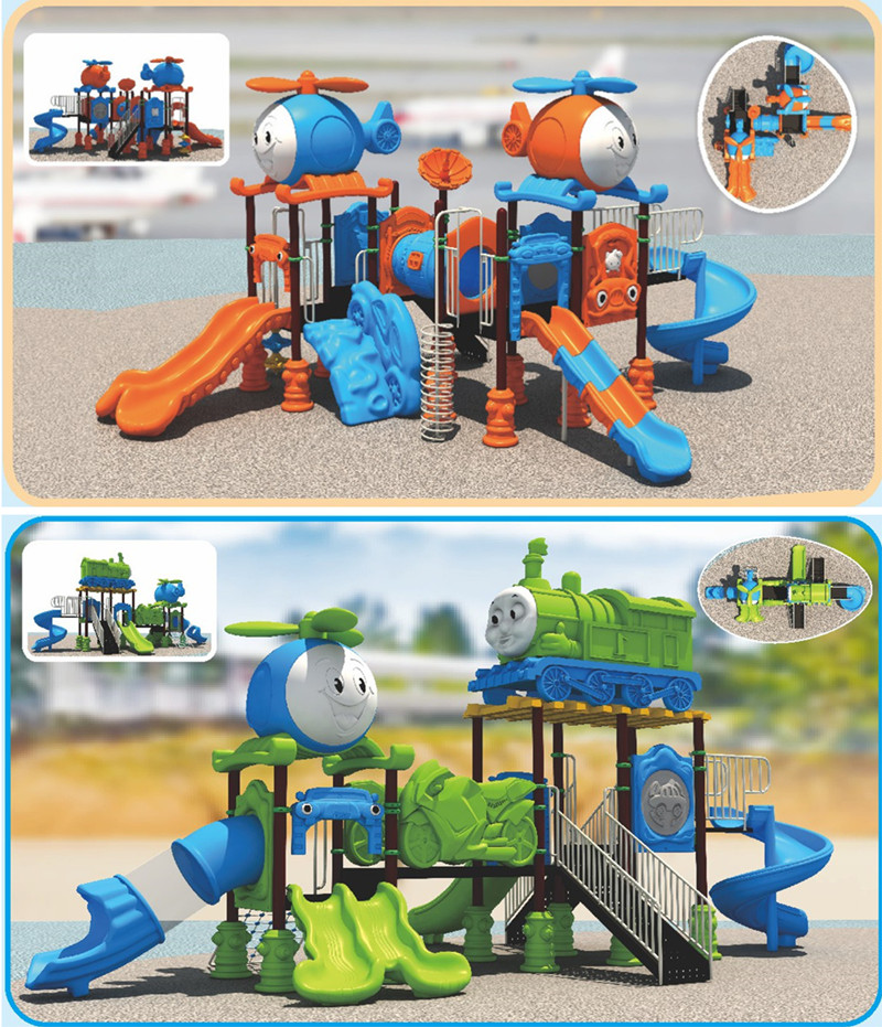 Kindergarten Outdoor Dr. Slide Combined Children's Outdoor Zone Park Large Plastic Slide Toy