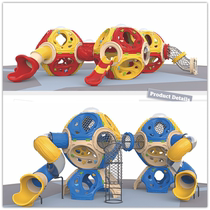 Kindergarten outdoor large slide combination climbing frame childrens play equipment Community rock climbing outdoor plastic toys
