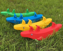 Special double Trojan childrens toys indoor and outdoor seesaw kindergarten plastic rocking horse Spring rocker
