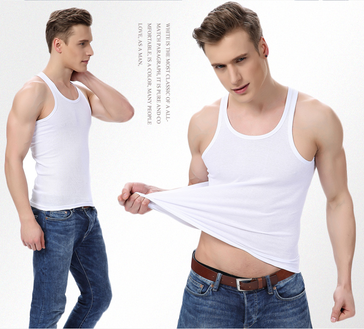 Áo ngủ nam mùa hè nam vest mỏng kiểu cotton cơ sở áo trắng hai cotton thanh niên trung niên thoáng khí áo 3 lỗ nam