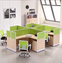 Office furniture staff Table 4 people Office table and chair combination 6 staff Station card holder screen simple modern table
