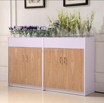 Dongguan office furniture flower slot cabinet short cabinet office partition file cabinet flower storage wood floor data Cabinet with door