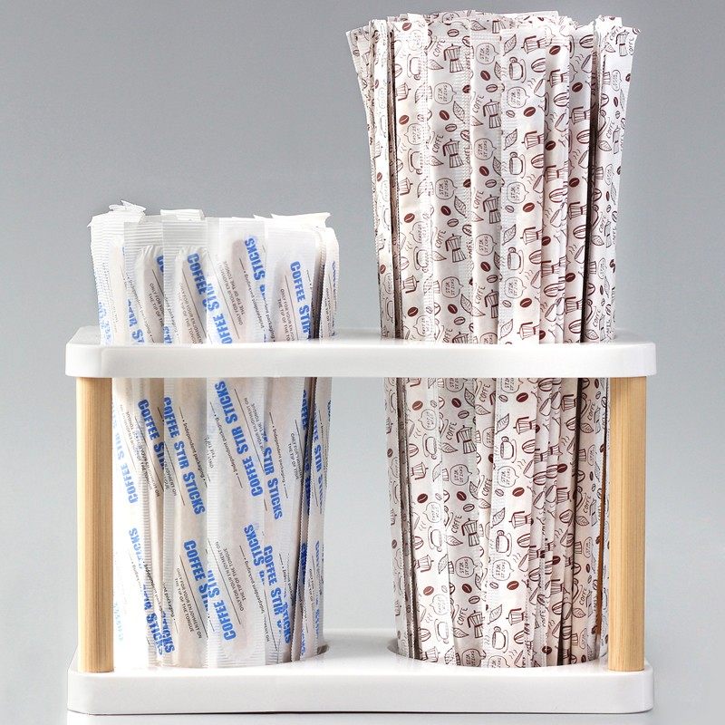 Disposable wooden coffee stirring stick honey milk powder spice spoon hot drink mixing stick long handle coffee stick independently packaged