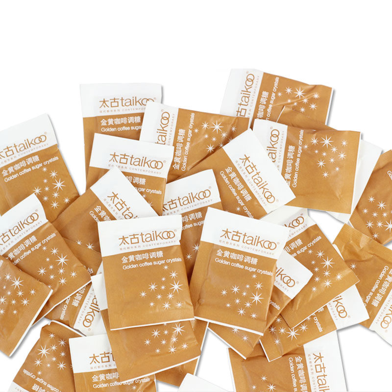 Taikoo Taikoo Coffee Yellow Sugar Pack Pure Gold Yellow Red Granulated Sugar Coffee Blend Sugar Companion 5gX100 Package