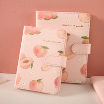 Peach said hand book Girl heart cute diary notebook Sub-literary exquisite color page illustration Hand book