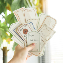 Time follow-up card note paper hipster simple basic students with message note paper Handbook base material paper