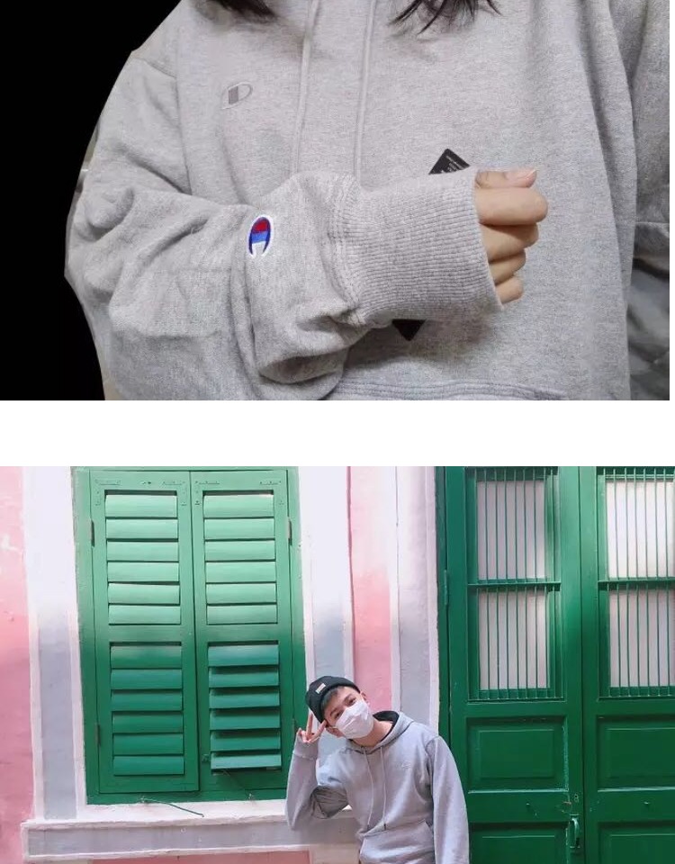 Áo hoodie thêu áo len trùm đầu cộng với áo hoodie nhung nam và nữ eminem đôi tiêu chuẩn đích thực phiên bản Mỹ áo khoác hoodie nam