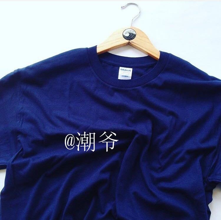 Cao cấp 5,3oz100% cotton thoải mái Màu cơ bản ngắn tay Áo thun đáy quần cotton đôi áo thun nam tay ngắn có nón