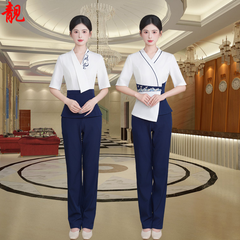 2025 New Style Beauty Salon Foot Bath Technician Work Clothes, Foot Therapy Elegant Suit, High-End Ear Cleaning and Foot Bathing Health Work Clothes 2025 New Style Beauty Salon Foot Bath Technician Work Clothes, Foot Therapy Elegant Suit, High-End Ear Cleaning and Foot Bathing Health Work Clothes