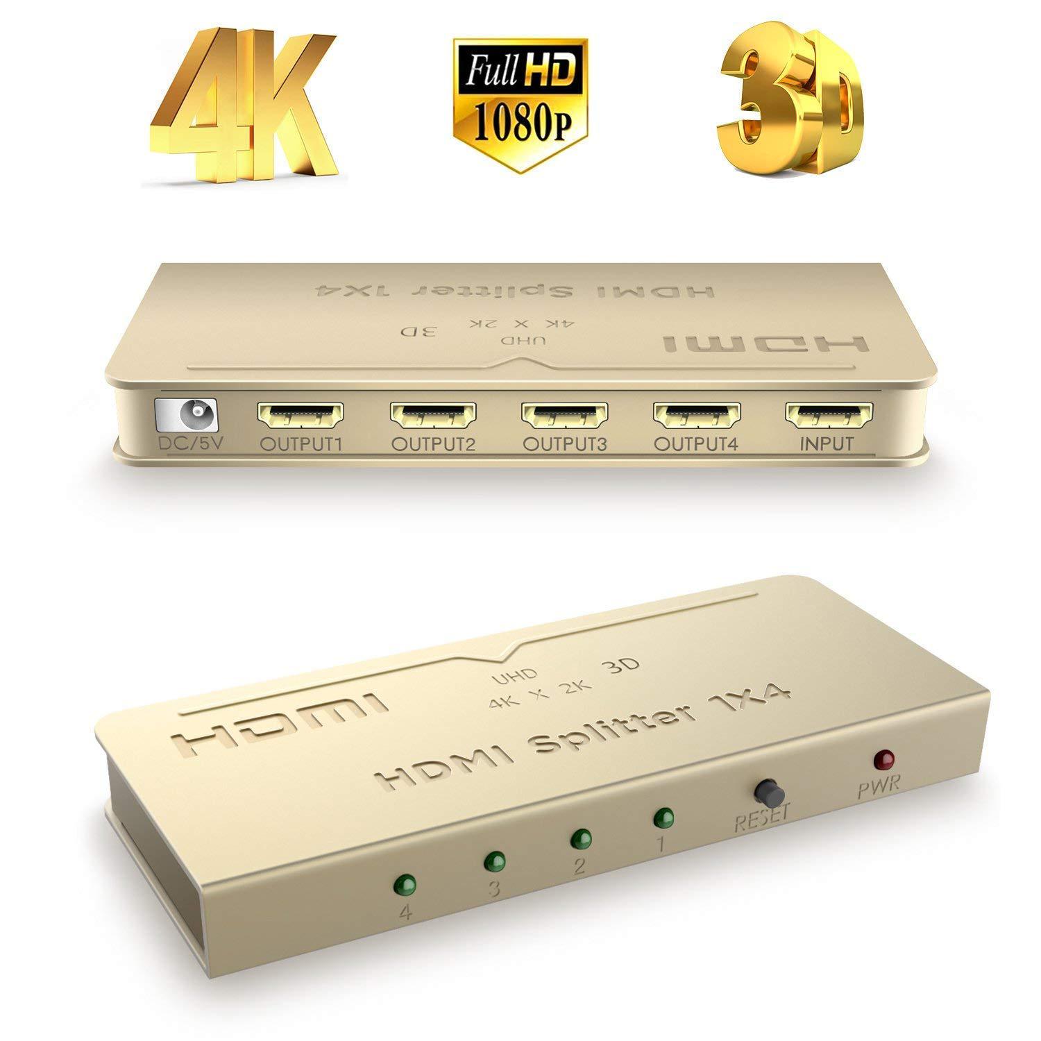 Distributor 1/4 supports 4K * 2K HDMI1 * 4 divider