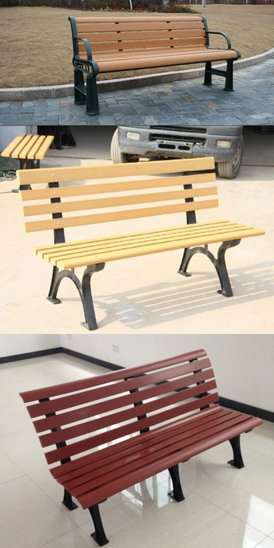 Công viên gỗ nhựa Bàn ghế giải trí kết hợp ba mảnh / đồ gỗ ngoài trời / bộ đồ giải trí kết hợp / ghế công viên 6424 - Bàn ghế ngoài trời / sân
