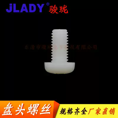 Round head cross nylon screw Plastic screw Plastic screw M6 series