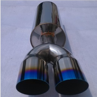 Car Straight Row Exhaust Pipe Noise Retrofit Sports Car Soundtail Section Stainless Steel Double Out 130 Drum Fried Street Sound Universal