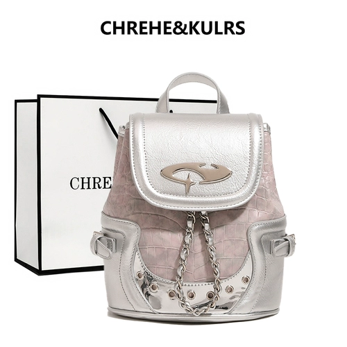 CHREHE&KULRS Розовая водонепроницаемая небольшая сумка, крокодиловый принт