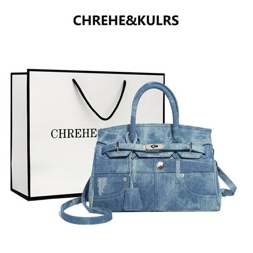 CHREHE&KULRS Портативная оригинальная джинсовая сумка на одно плечо