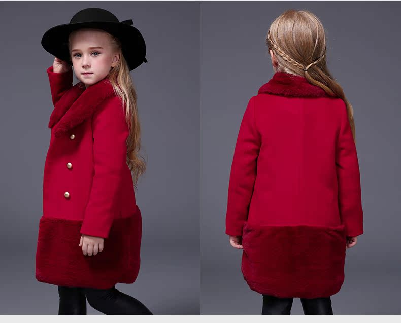Manteau pour fille MIQIDIDA en mélange - Ref 2161581 Image 21