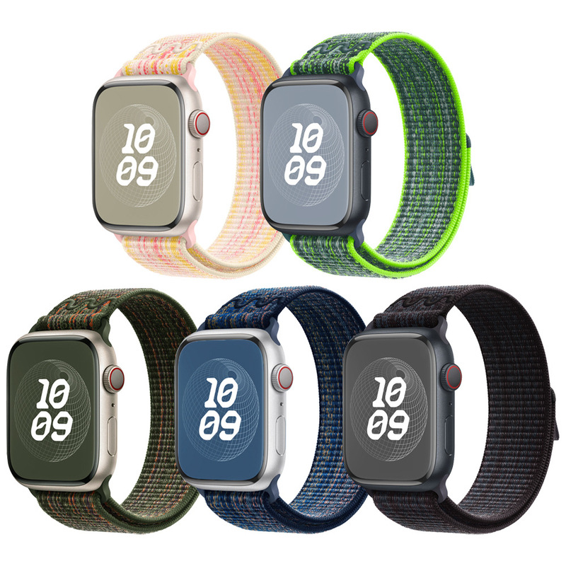 Suitable for Apple Watch 11 Watch Strap iWatch S10/9/8 Nike Nylon Loop Wristband