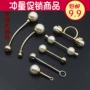 Khóa xoắn ốc đôi đầu ngọc trai pin pin trâm cài khóa khăn quàng cổ áo len áo len móc khóa huy hiệu cài áo sang chảnh