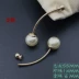 Khóa xoắn ốc đôi đầu ngọc trai pin pin trâm cài khóa khăn quàng cổ áo len áo len móc khóa