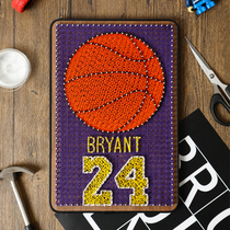 Nail winding painting decompression handmade NBA basketball Kobe James string painting to send boyfriend creative birthday gift