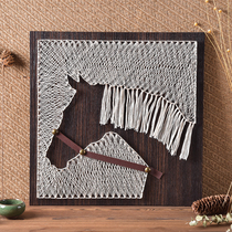 Horse nail winding painting Three-Dimensional String silk painting diy handmade creative decoration custom birthday gift material package