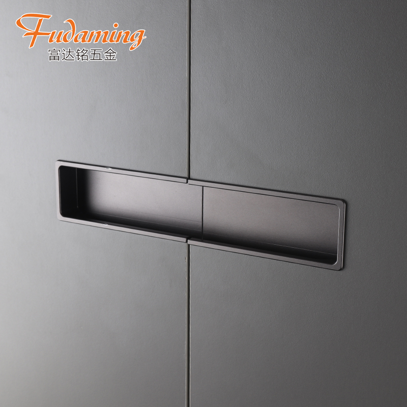 Fuda nameplate new slotted handle integral cupboard wardrobe door Embedded handle moving door drawer handle aluminum alloy handle