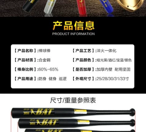 Tốc độ cầm tay gậy bóng chày bat tự vệ xe bằng thép không gỉ hợp kim tự vệ gậy phòng thủ ngắn gậy bị hỏng cửa sổ sơ cứu - Bóng chày