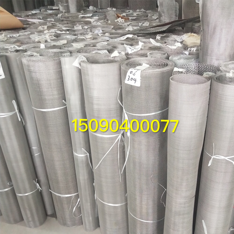 Square mesh metal wire woven screen 304 stainless steel plain weave industrial screening application