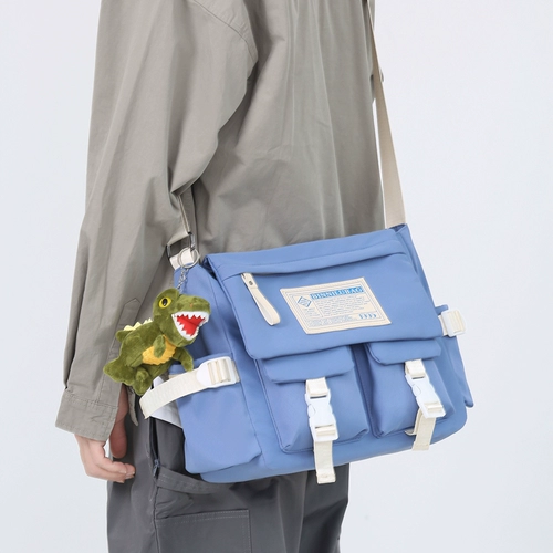 Мужская японская ретро сумка через плечо, вместительный и большой школьный рюкзак, сумка на одно плечо