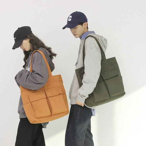 Японский шоппер, вместительная и большая сумка, тканевый мешок, ранец