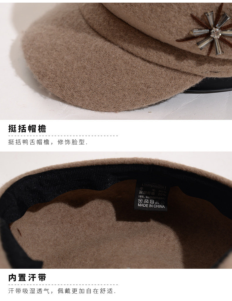 Chapeau pour femme en Melange de laine - Ref 3233098 Image 22