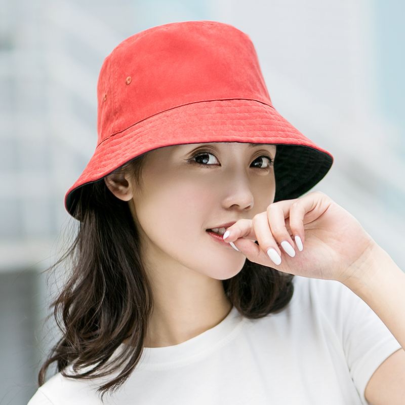 Sun Hat Lady Summer New Day Ensemble Casual Sunscreen Hat Bifacial Art Fisherman Hat Out Tour Folding Pelvic Hat