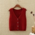 Áo len nữ không tay Áo len hàn quốc nữ mùa thu 2019 nhỏ vest nữ vest ngắn ngoài áo len thủy triều - Đan Cardigan Đan Cardigan