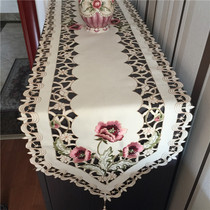 European pastoral embroidery hollow tablecloth Table flag minimal TV cabinet cover small fresh shoe cabinet cover