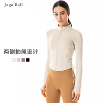 lulu new yoga conserved women running sashimi yoga blouses with long sleeves zip stand collar sports jacket autumn and winter