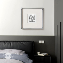 Love Cuddle Cozy Family Couple Hang Painting Black And White Line Brief Stroke Brief bedroom Book room Decorative Painting